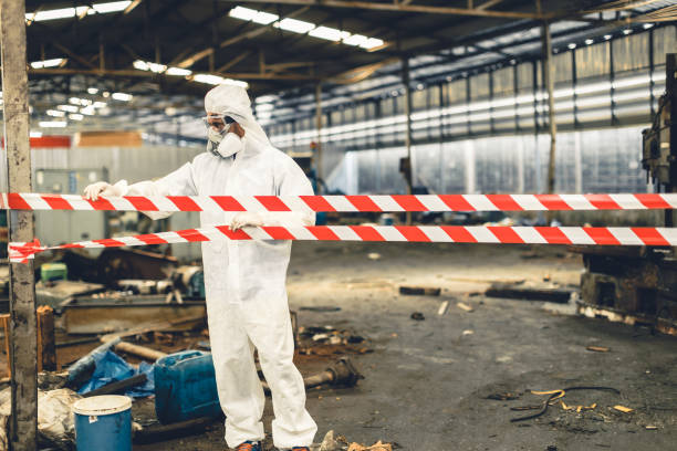 Professional Biohazard technician working in Banquete, TX